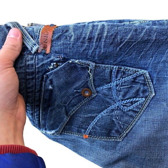 RARE Union Designer Jeans Size 34 Blue - Picture 7 of 14